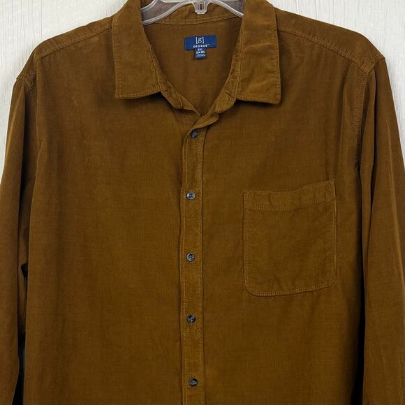 George Corduroy Shirt men’s 3XL (54-56)
button up coffee Cake brown long sleeve - Picture 2 of 5